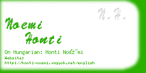 noemi honti business card